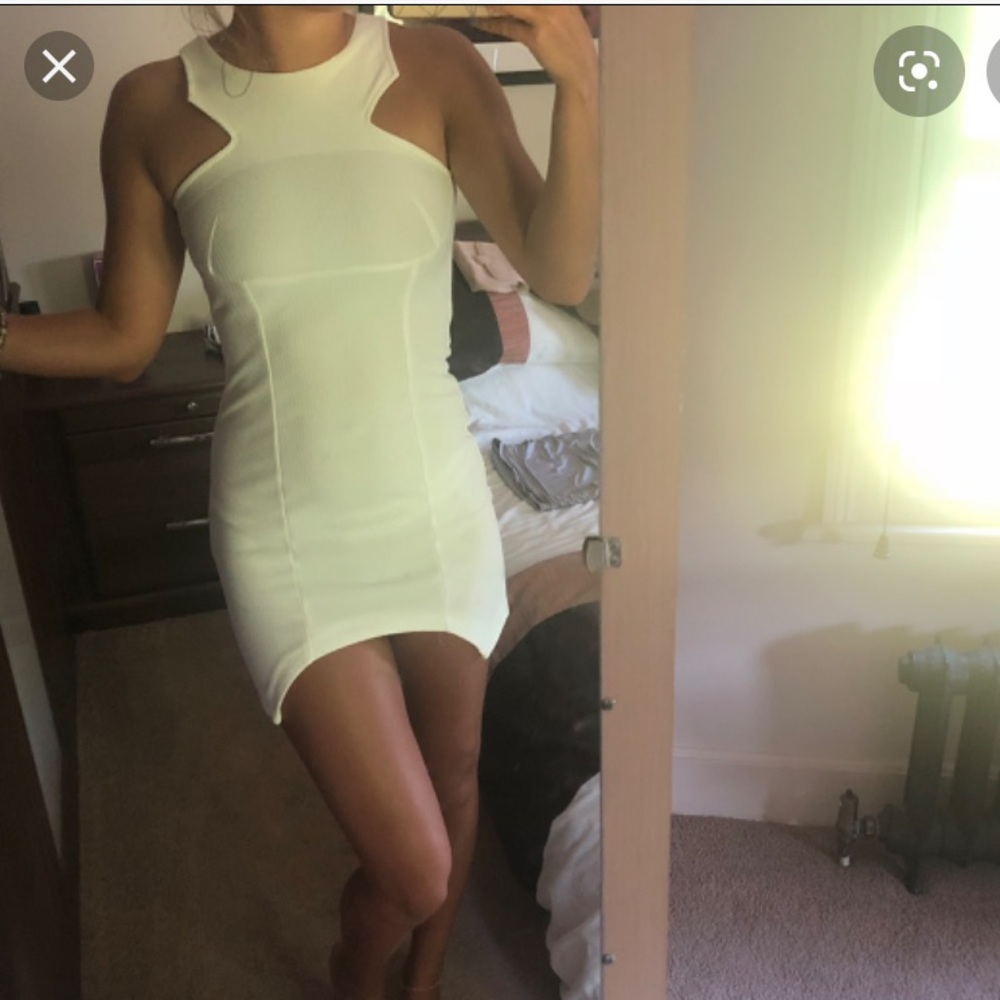 Sabo Skirt Ivory Cutout Mini Dress